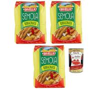 Italian Gourmet Bundle Divella Semoule de Blé Dur Remoulue 3x5kg - Semola Rimacinata fine pour pâte fraîche, pain, pizza & focaccia, qualité pro grand format 15kg réserve + Italian Gourmet Polpa