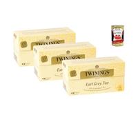 Italian Gourmet Bundle Earl Grey Tea 3 x 25 Sachets 2 g (75 Infusettes, 150 g) - Thé Noir Aromatisé Bergamote + Italian Gourmet Polpa de Tomates Italiennes 400 g