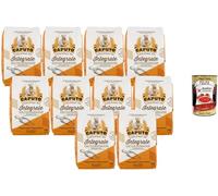Italian Gourmet Bundle Farine de Blé Complète 10 x 1 kg, Farine Intégrale de Blé Tendre, Avec Germe et Son Naturellement Présents, Idéale pour Pain, Pizza, Focaccia + Italian Gourmet Polpa