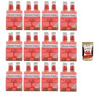 Italian Gourmet Bundle Fever Tree 48 x 200 ml Boisson Pétillante Pink Grapefruit Premium Mixer Pamplemousse Rose Bouteilles Verre Apéritif Mocktail Cocktail Fraîcheur Intense + Italian Gourmet Polpa