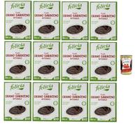 Italian Gourmet Bundle Fusilli Sarrasin Complet Sans Gluten 12 x 340 g, Pâtes au Sarrasin Intégral, Source de Fibres, Riches en Magnésium et Manganèse, Cuisson 6 Min + Italian Gourmet Polpa