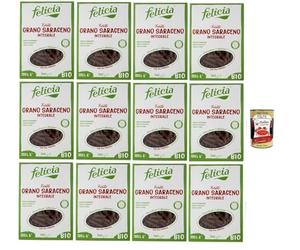 Italian Gourmet Bundle Fusilli Sarrasin Complet Sans Gluten 12 x 340 g, Pâtes au Sarrasin Intégral, Source de Fibres, Riches en Magnésium et Manganèse, Cuisson 6 Min + Italian Gourmet Polpa