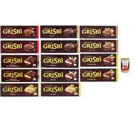 Italian Gourmet Bundle Grisbi Assortiment biscuits fourrés 14x135g (1,89kg) parfums variés chocolat, café, noisette, pistache, coco, citron, vanille - idéal pause gourmande + Italian Gourmet Polpa