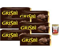 Italian Gourmet Bundle - Grisbì L’Originale Caffè 6 x 135 g biscuits fourrés crème café, snack gourmand pour pause café & dessert, pack réserve famille + Italian Gourmet Polpa