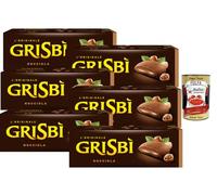 Italian Gourmet Bundle - Grisbì Nocciola 6 x 150 g biscuits italiens fourrés crème noisette, snack gourmand, goûter & pause café, pack famille + Italian Gourmet Polpa