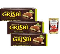 Italian Gourmet Bundle - Grisbì Pistacchio Biscuits Fourrés à la Crème de Pistache, 3 x 135 g (405 g), Goûter Italien, Snack Gourmand à Partager + Italian Gourmet Polpa