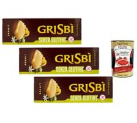 Italian Gourmet Bundle Grisbi Sans Gluten Citron 3 x 150 g (450 g) - Biscuits fourrés crème citron, gâteaux italiens cœur fondant, snack gourmand pause café, dessert + Italian Gourmet Polpa