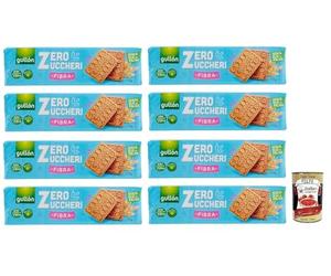 Italian Gourmet Bundle Gullon Biscuits Zéro Sucre & Fibre 8 x 170 g Sans Huile de Palme | Grand Format Petit Déj & Snack + Italian Gourmet Polpa
