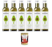 Italian Gourmet Bundle Huile d’Avocat 6 x 250 ml, huile d’avocat pure, source de vitamine E, point de fumée élevé 270°C, idéale pour cuisson, grillades, salade, marinade + Italian Gourmet Polpa