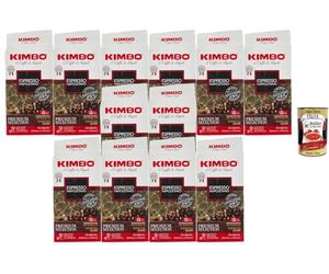 Italian Gourmet Bundle - Kimbo Espresso Napoletano café moulu 12 x 250 g (3 kg), intensité 12/13, torréfaction foncée, moka & espresso, crème intense + Italian Gourmet Polpa