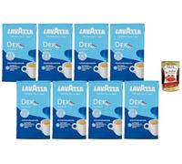 Italian Gourmet Bundle - Lavazza DEK Classico café moulu décaféiné 8 x 250 g (2 kg), méthode naturelle, doux & équilibré, torréfaction moyenne, pour moka espresso filtre + Italian Gourmet Polpa