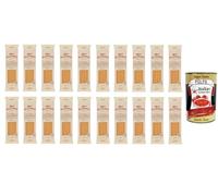 Italian Gourmet Bundle Linguine Italiennes 20 x 500 g Pâtes Longues Format Familial 10 kg Cuisson Al Dente Idéal Sauces Fruits de Mer Pesto Citron Recettes Méditerranéennes + Italian Gourmet Polpa