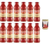 Italian Gourmet Bundle Lot 12 x Mutti Passata di Pomodoro 700 g (Total 8,4 kg) - Purée de Tomates Italiennes, Sauce Tomate Veloutée, Idéale Pizza, Pâtes, Lasagnes, Parmigiana + Italian Gourmet Polpa