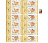 Italian Gourmet Bundle Millefoglie Classiche Matilde Vicenzi 12 x 125 g + Italian Gourmet Polpa, bâtonnets feuilletés au beurre, biscuits feuilletés croustillants, snack sucré italien, familial