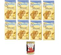 Italian Gourmet Bundle - Mulino Bianco Alveari Biscuits Italiens au Beurre Salé & Miel, Lot 8×300 g - Biscuits Croquants Petit-Déjeuner & Goûter, Saveur Miel + Italian Gourmet Polpa