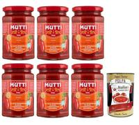 Italian Gourmet Bundle Mutti 6x280g Sauce Tomate Datterino Premium à l’Huile d’Olive Extra Vierge Recette Italienne Prête à Servir Pâtes Pizza Bruschetta + Italian Gourmet Polpa