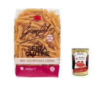 Italian Gourmet Bundle Pâtes Casarecce Sans Gluten 20 x 400 g, pâtes italiennes au maïs riz complet et quinoa, texture ferme, idéales pour recettes gluten free, cuisson 12 min + Italian Gourmet Polpa