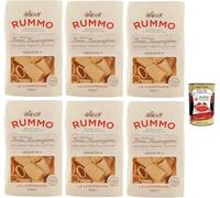 Italian Gourmet Bundle Pâtes Paccheri N°111, 6 x 500 g, 3 kg, Pâtes Italiennes de Semoule de Blé Dur, Excellente Tenue à la Cuisson, Format Large Idéal pour Sauces Riches + Italian Gourmet Polpa