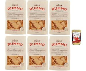 Italian Gourmet Bundle Pâtes Paccheri N°111, 6 x 500 g, 3 kg, Pâtes Italiennes de Semoule de Blé Dur, Excellente Tenue à la Cuisson, Format Large Idéal pour Sauces Riches + Italian Gourmet Polpa