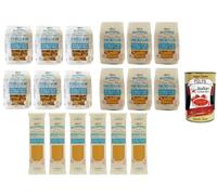 Italian Gourmet Bundle Pâtes Sans Gluten 18 x 400 g Assortiment Spaghetti N°3 Penne Rigate N°66 Fusilli N°48 à base de riz complet et maïs 7,2 kg + Italian Gourmet Polpa