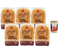 Italian Gourmet bundle, Pâtes Sans Gluten Farfalle 6 x 400 g Maïs Riz Complet Quinoa Format Familial Cuisine Quotidienne Salades de Pâtes + Italian Gourmet Polpa