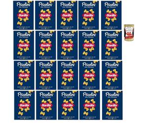 Italian Gourmet Bundle Piccolini Mini Farfalle 20 x 500 g, Pâtes Courtes Format Familial, Cuisson Rapide 6 Minutes, Lot Économique 10 kg, Idéal Enfants et Repas du Quotidien + Italian Gourmet Polpa