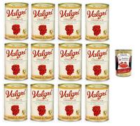 Italian Gourmet Bundle Pomodorino del Piennolo del Vésuve DOP 12 x 400 g Tomates Italiennes en Conserve Spécialité Campanienne Sauce Pizza Pasta Cuisine Méditerranéenne + Italian Gourmet Polpa