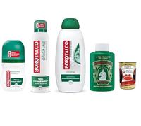 Italian Gourmet Bundle pour Borotalco Original Lot de 4 déodorants roll-on, déodorant, gel douche et poudre pour le corps, boîte cadeau pour lui et elle + Italian Gourmet Polpa