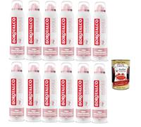 Italian Gourmet Bundle Profumo Cipriato Déodorant en spray invisible effet talco barrière 48 h 0 % alcool Anti-taches et protection sèche 12 x 150 ml + Polpa Italian Gourmet