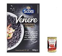 Italian Gourmet Bundle Riz Noir Venere Intégral Étuvé 12 x 400 g, Riz Noir Italien à Grains Moyens, Source de Fibres, Cuisson 12-14 min, Format Économique 4,8 kg + Italian Gourmet Polpa