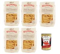 Italian Gourmet Bundle Rummo Pâtes Casarecce 5 x 500 g Qualité Italienne | Tenue à la cuisson, texture parfaite, format famille pour sauces riches + Italian Gourmet Polpa