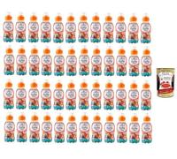 Italian Gourmet bundle San Benedetto 24 x 25cl Thé à la pêche pour enfants, boisson au thé sans théine, prêt à boire format biberon avec bouchon anti-étouffement + Italian Gourmet Polpa