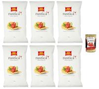 Italian Gourmet Bundle San Carlo Apéro - Chips Rustica ondulées type artisanales 6 x 300 g - Snack salé croustillant pour apéritif + Italian Gourmet polpa