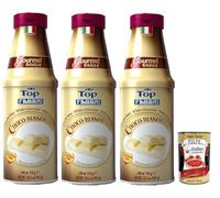 Italian Gourmet Bundle sauce dessert chocolat blanc 3 x 950 g + Italian Gourmet Polpa, topping blanc crémeux sans gluten, sauce gourmande pour glaces, crêpes, pancakes, gaufres