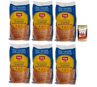 Italian Gourmet bundle Schär Mastro Panettiere Classico 6×330 g - Pain de Mie Tranché Sans Gluten - Moelleux, Prêt à Toaster - Idéal Sandwich, Tartines, - Gluten Free + Italian Gourmet Polpa