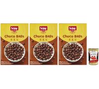 Italian Gourmet Bundle Schoko Frühstücksflocken Glutenfrei 3x 250g + Italian Gourmet Polpa - Knusprige Schoko Balls Cerealien, glutenfreies Frühstück, Kakao Frühstückscerealien
