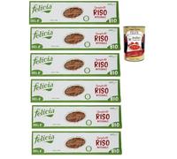 Italian Gourmet Bundle Spaghetti de riz complet 6 x 400 g, pâtes italiennes de riz intégral, source de fibres, cuisson rapide 8 minutes, alternative au blé + Italian Gourmet Polpa