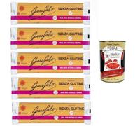Italian Gourmet Bundle Spaghetti Sans Gluten 5 x 400 g, Pâtes Sans Gluten au Maïs, Riz Complet et Quinoa, Idéales pour Régime Sans Gluten, Texture Ferme, Cuisson 11 Minutes + Italian Gourmet Polpa