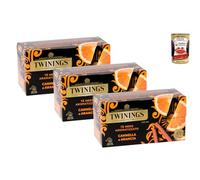 Italian Gourmet Bundle Thé Noir Cannelle Orange 3 x 25 Sachets 2 g (75 Infusettes, 150 g) - Infusion Thé Noir Aromatisé Épices Agrumes Goût Chaud + Italian Gourmet Polpa Tomates Italiennes 400 g