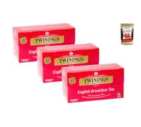 Italian Gourmet Bundle Thé Noir English Breakfast 3 x 25 Sachets 2 g (75 Infusettes, 150 g) - Thé Noir Petit Déjeuner Goût Intense Infusion Chaude + Italian Gourmet Polpa Tomates Italiennes 400 g