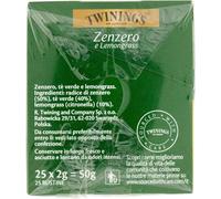 Italian Gourmet Bundle Thé Vert Gingembre & Citronnelle - 6 x 25 Sachets (2g) Infusion Aromatisée Bien-Être - Italian Gourmet Pulpa 400g