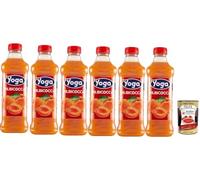 Italian Gourmet Bundle Yoga Nectar d’Abricot 6 x 1 L (6 Litres), Jus Abricot Italien, Boisson Fruitée Petit Déjeuner, Nectar de Fruits Format Familial, Pack Économique Maison + Italian Gourmet Polpa