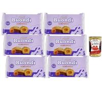 Italian Gourmet Buondì Abricot Bauli - Lot de 6 (6 x 43 g) - 258 g - Gâteaux briochés moelleux fourrés à la confiture d’abricot - Snack italien pour petit-déjeuner & goûter + Italian Gourmet polpa