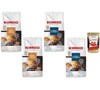Italian Gourmet Café en Grains Kimbo Assortiment - Espresso Crema Intensa & Espresso Classico, Torréfaction Medium Dark, Intensité 11/13, Pack 4 x 1 kg (4 kg Total) + Italian Gourmet Polpa