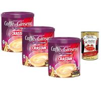 Italian Gourmet Café soluble au ginseng 3 x 200 g - Boisson chaude crémeuse à mélanger, préparation rapide, idéal pour le bureau, le petit-déjeuner et le dessert, pack de conservation + Italian