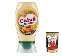 Italian Gourmet Calvé Maionese Classica 3 x 250ml | Avec huile de tournesol, sans conservateurs, sans gluten, végétarien, volume net total 750ml + Polpa 400g offerte
