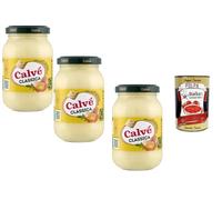 Italian Gourmet Calvé Mayonnaise Classique crémeuse | Sans huile de palme, végétarienne, sauce épaisse pour paninis et salades, volume net 675ml + Polpa 400g offerte