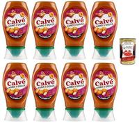 Italian Gourmet Calvé Salsa Agrodolce Sauce Aigre-Douce | Sans gluten, bouteille Top-Down, condiment pour snacks, riz et légumes, volume net total 2L + Polpa 400g offerte