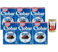 Italian Gourmet Ciobar Chocolat chaud Ciobar ZERO sans sucres ajoutés 6 x 76 g - préparation cacao dense et crémeuse, boisson chocolatée instantanée type “cioccolata calda” + Italian Gourmet Polpa