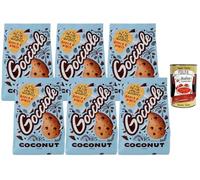 Italian Gourmet Cookies Italiens Gocciole Coconut Pavesi - Biscuits à la noix de coco et pépites de chocolat, spécialité italienne pour petit-déjeuner et goûter, lot 6 x 320 g + Italian Gourmet Polpa